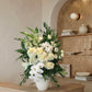 White Vase Arrangement - Tall
