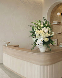 White Vase Arrangement - Tall