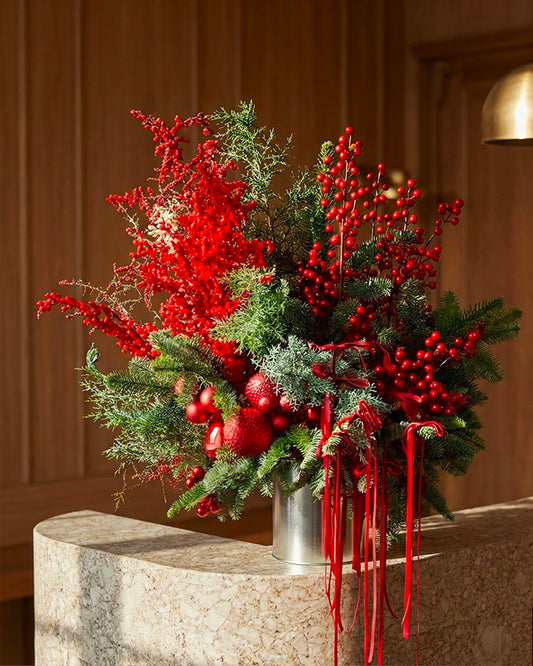 Christmas Vase Arrangement - Tall