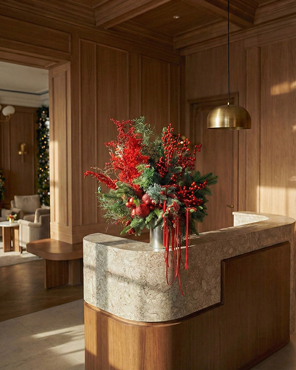 Christmas Vase Arrangement - Tall