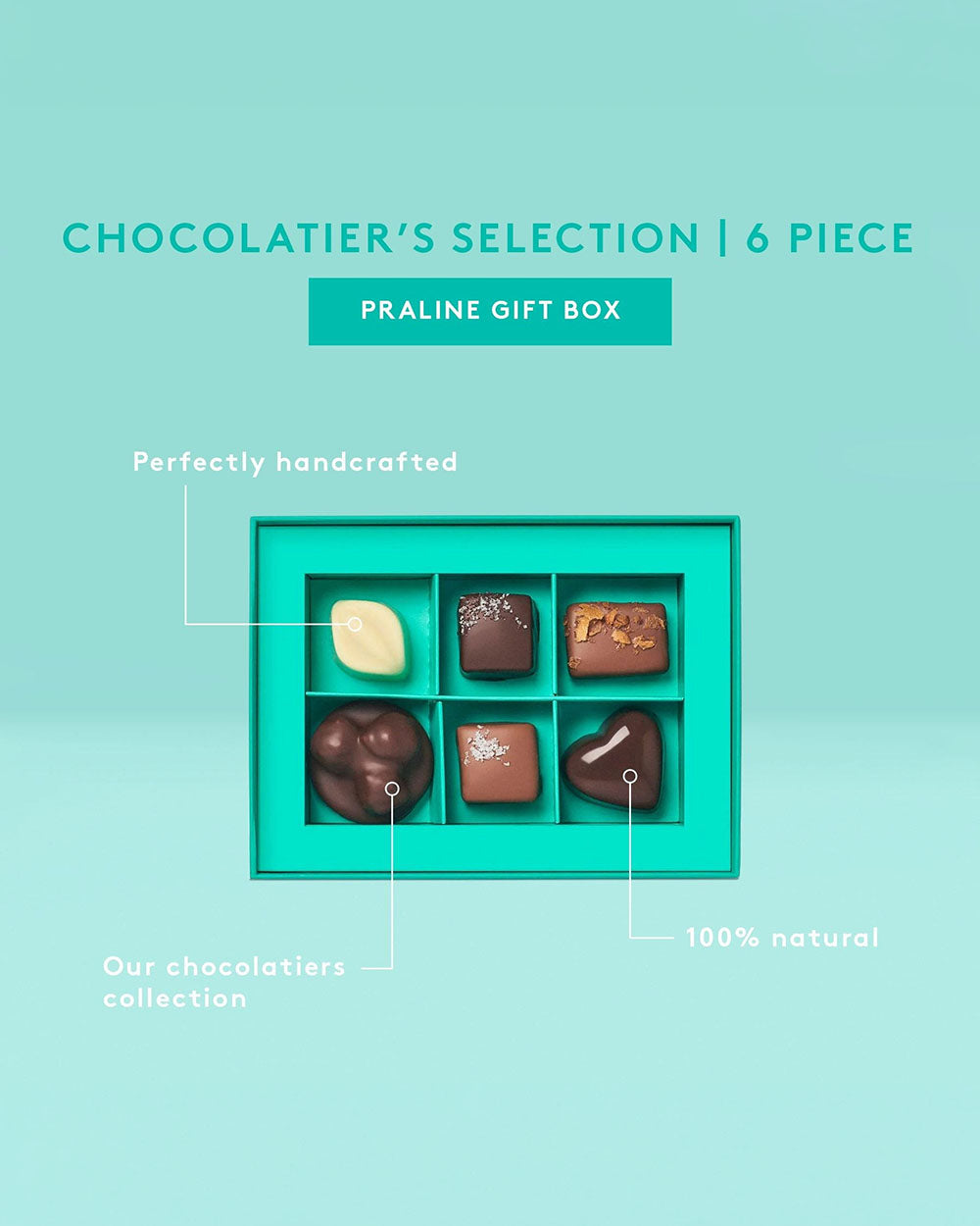 Koko Black Chocolatier's Selection Praline Gift Box 6 Piece