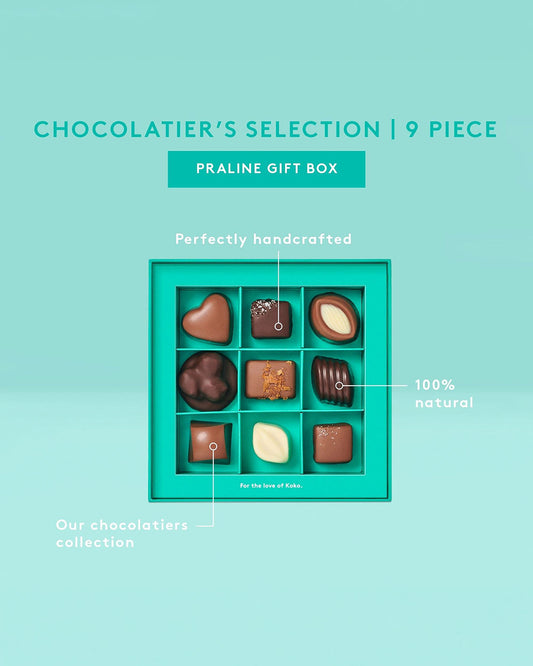 Koko Black Chocolatier's Selection Praline Gift Box 9 Piece