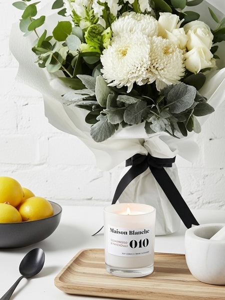 Lucerne Bouquet + Candle Bundle
