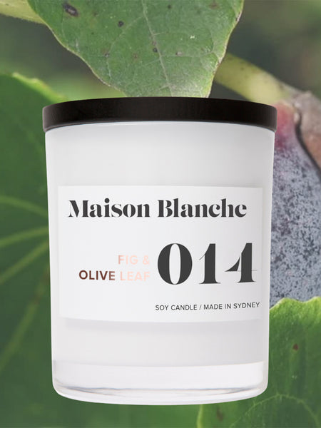 olive leaf large candle