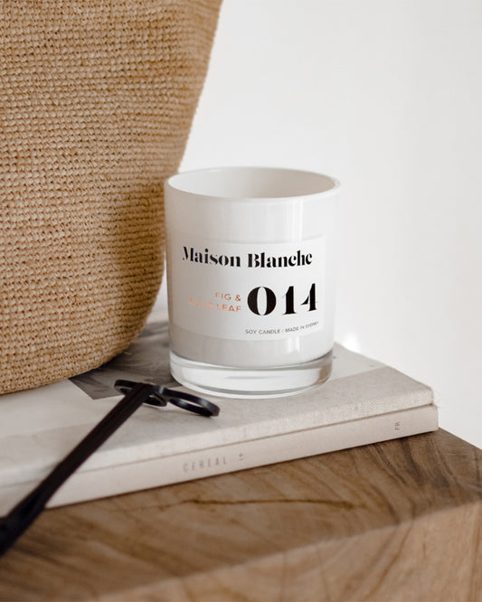 olive leaf large candle