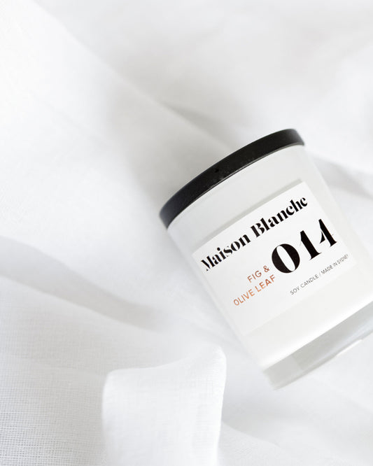 olive leaf large candle