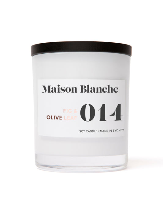 olive leaf large candle