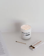 rose amber large candle