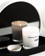 rose amber large candle