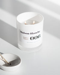 rose amber large candle