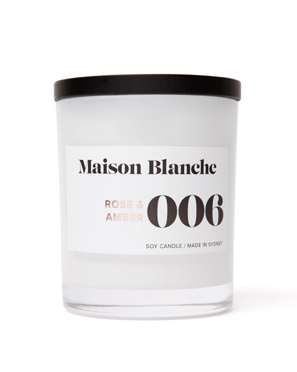 rose amber large candle