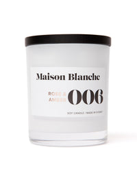 rose amber large candle