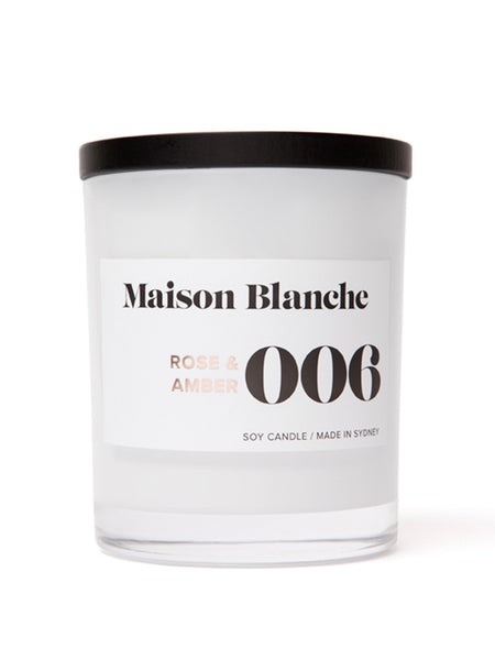 rose amber large candle