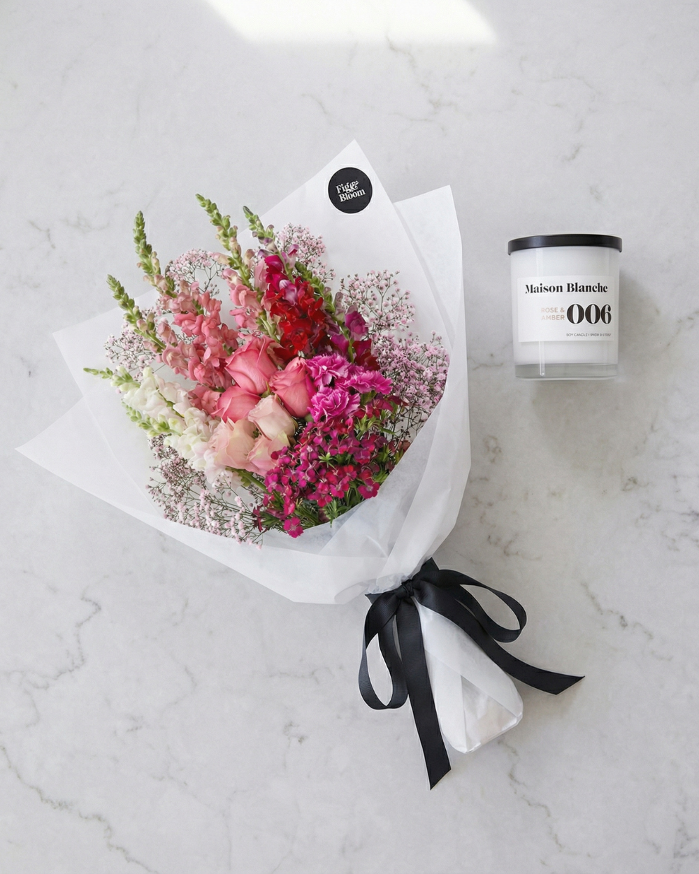 Marseille Bouquet + Candle Bundle