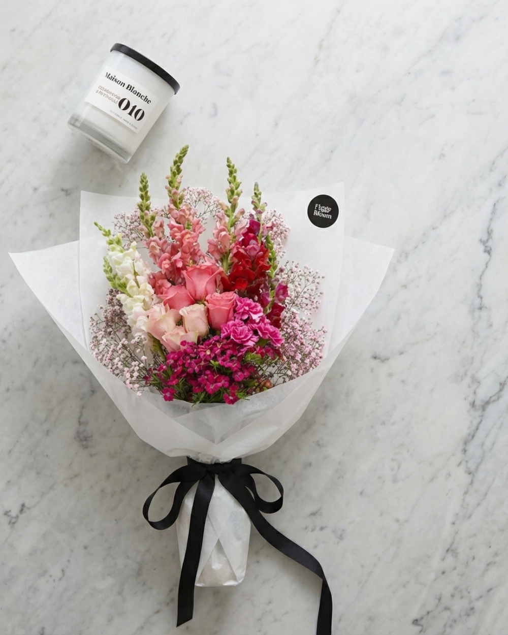 Marseille Bouquet + Candle Bundle
