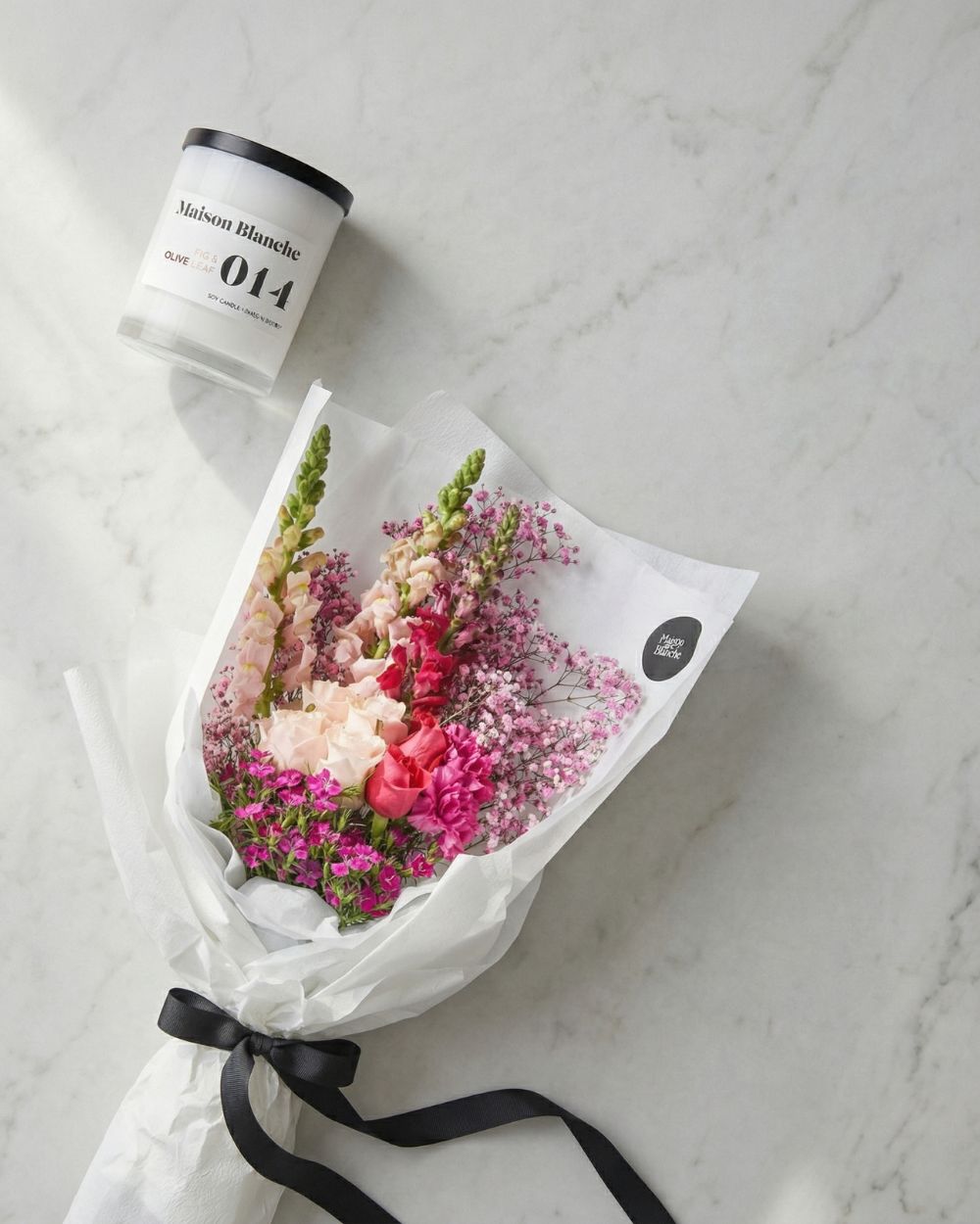 Marseille Bouquet + Candle Bundle
