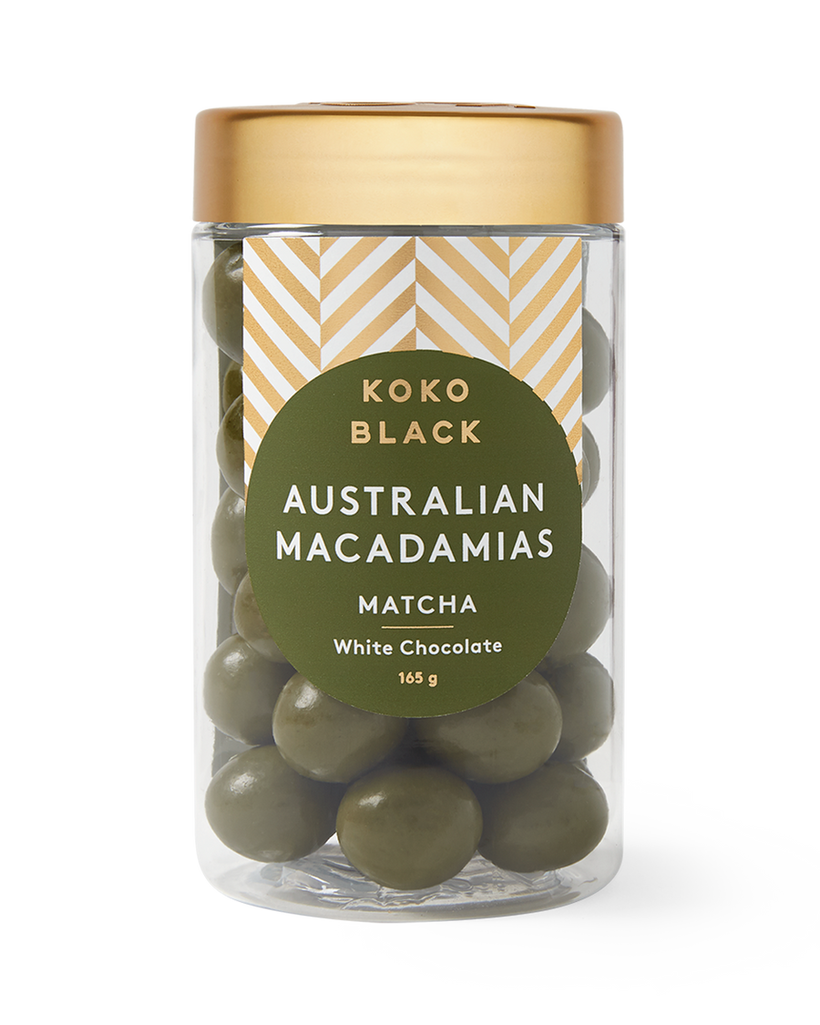 Koko Black Matcha Macadamias 165g White Chocolate