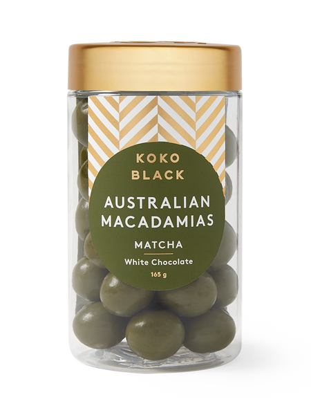 Koko Black Matcha Macadamias 165g White Chocolate