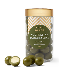 Koko Black Matcha Macadamias 165g White Chocolate