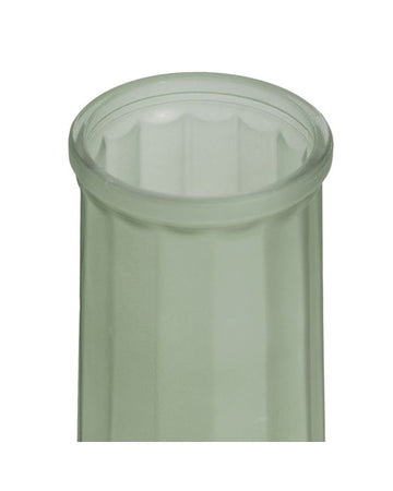 Matte Sage Ribbed Glass Vase