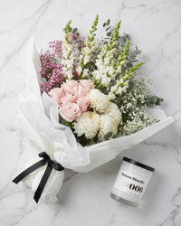 Osaka Bouquet + Candle Bundle