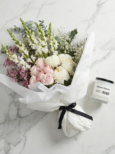 Osaka Bouquet + Candle Bundle
