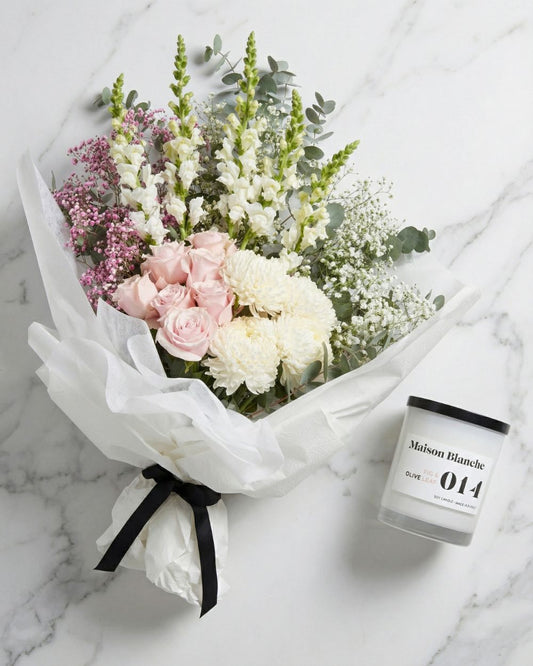 Osaka Bouquet + Candle Bundle