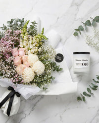Osaka Bouquet + Candle Bundle