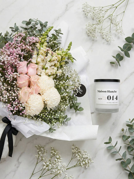Osaka Bouquet + Candle Bundle