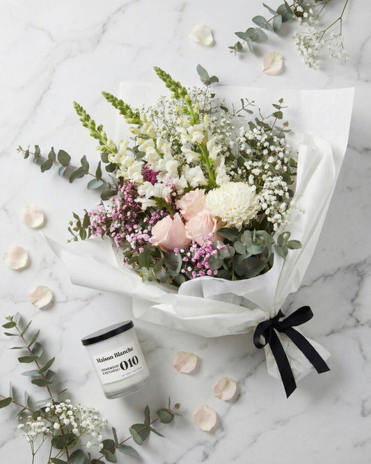 Osaka Bouquet + Candle Bundle