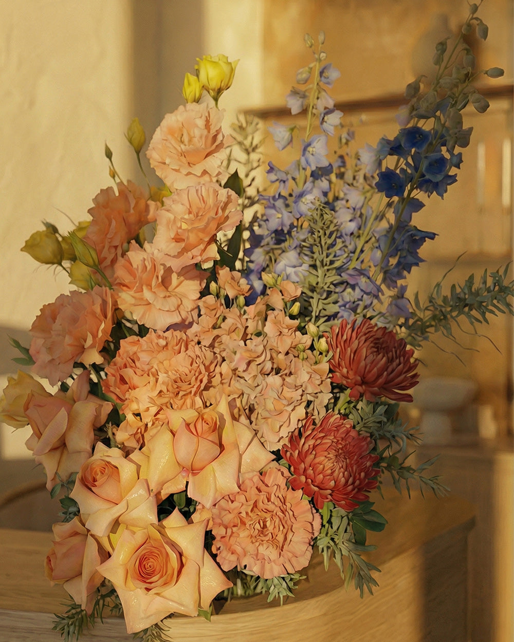 Colourful Vase Arrangement - Tall