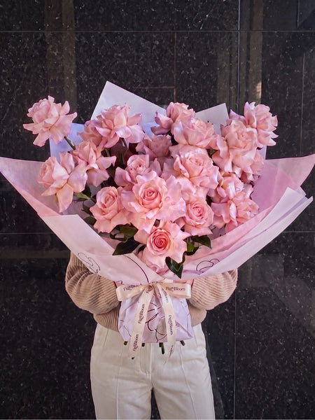 Reflexed Roses - Pastel Pink