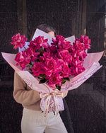 Reflexed Roses - Hot Pink