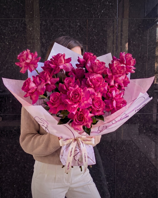 Reflexed Roses - Hot Pink