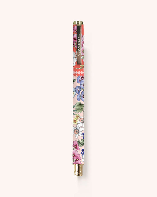 Typoflora Blooms in Pink rollerball pen