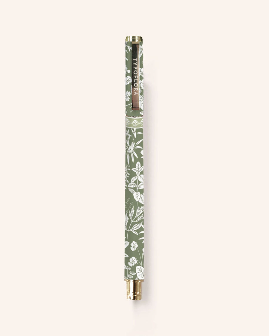 Typoflora Sage Botanical rollerball pen