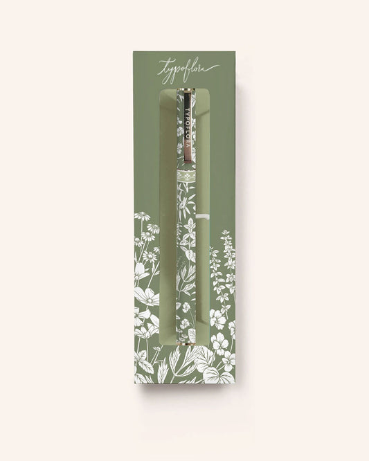 Typoflora Sage Botanical rollerball pen