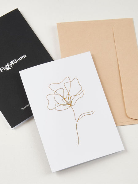 Single Stem Greeting Card