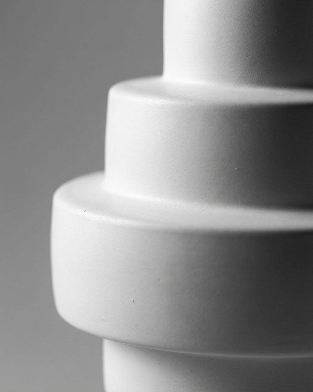 Stacked Totem Vase (White)