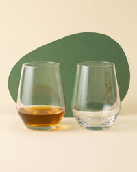 Pair of Stölzle Lausitz Revolution lead-free crystal whisky tumblers, 370mL