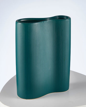 Wave Vase (Deep Teal)