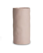 Icy pink matte ceramic Cloud Vase cylinder, 25cm, by Marmoset Found