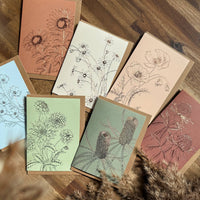 Brown Waratah Card