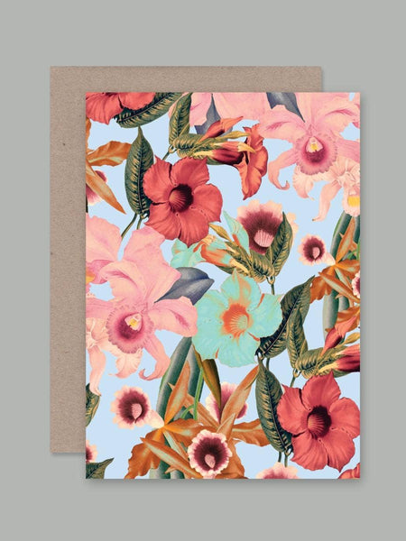 ORCHID POSY card