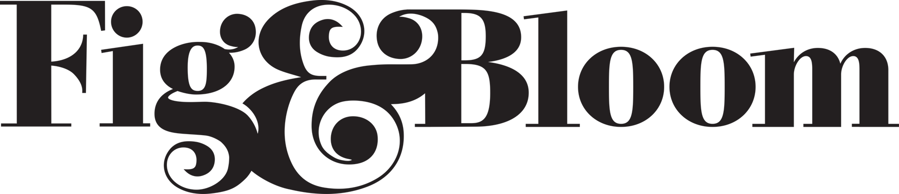 Fig & Bloom horizontal wordmark in black