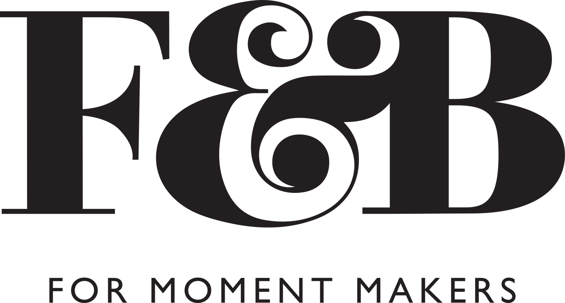 Fig & Bloom F&B monogram with the For Moment Makers tagline, in black