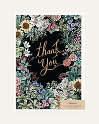 flower field thank you card front design