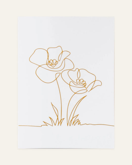 flowers greeting card — front design
