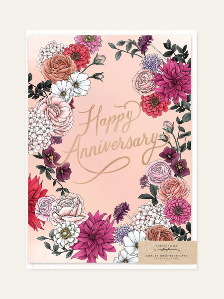 happy anniversary card front design