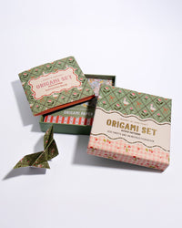 Kitsch Patterns origami paper, instruction book and folded examples